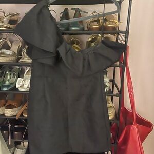 fab'rik One Shoulder Black Dress